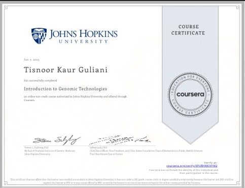 Learning achievement certificate