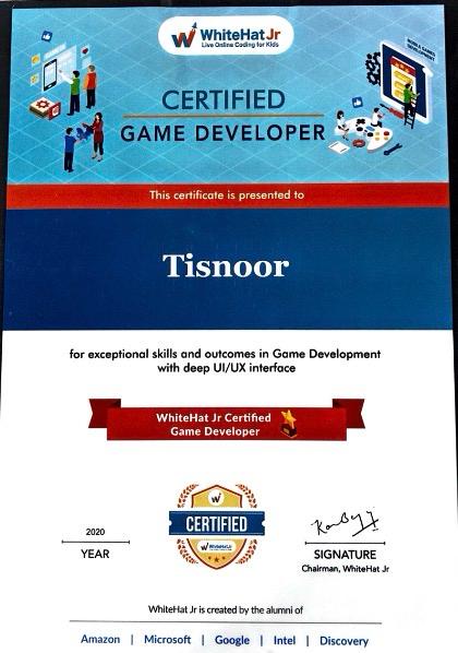 Learning achievement certificate